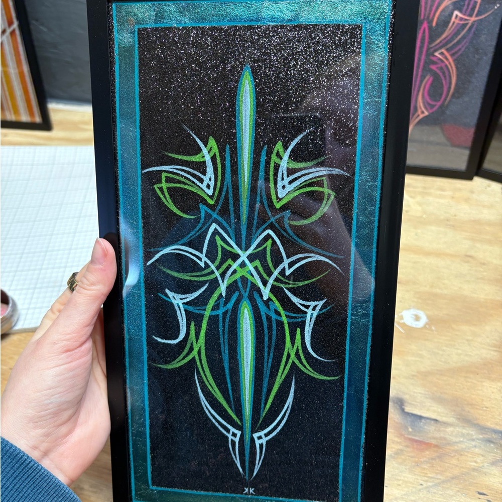 Hand Pinstriped Wall Art